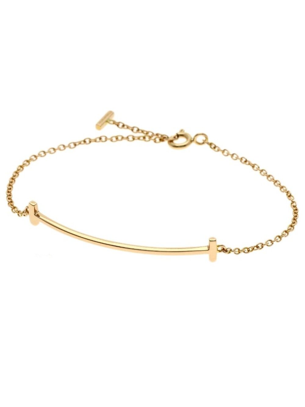 Tiffany & Co T Smile Small Bracelet 18k Pink Gold
